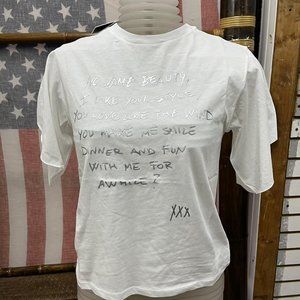 NWT Diesel kids girlstee shirt t Top white crew neck